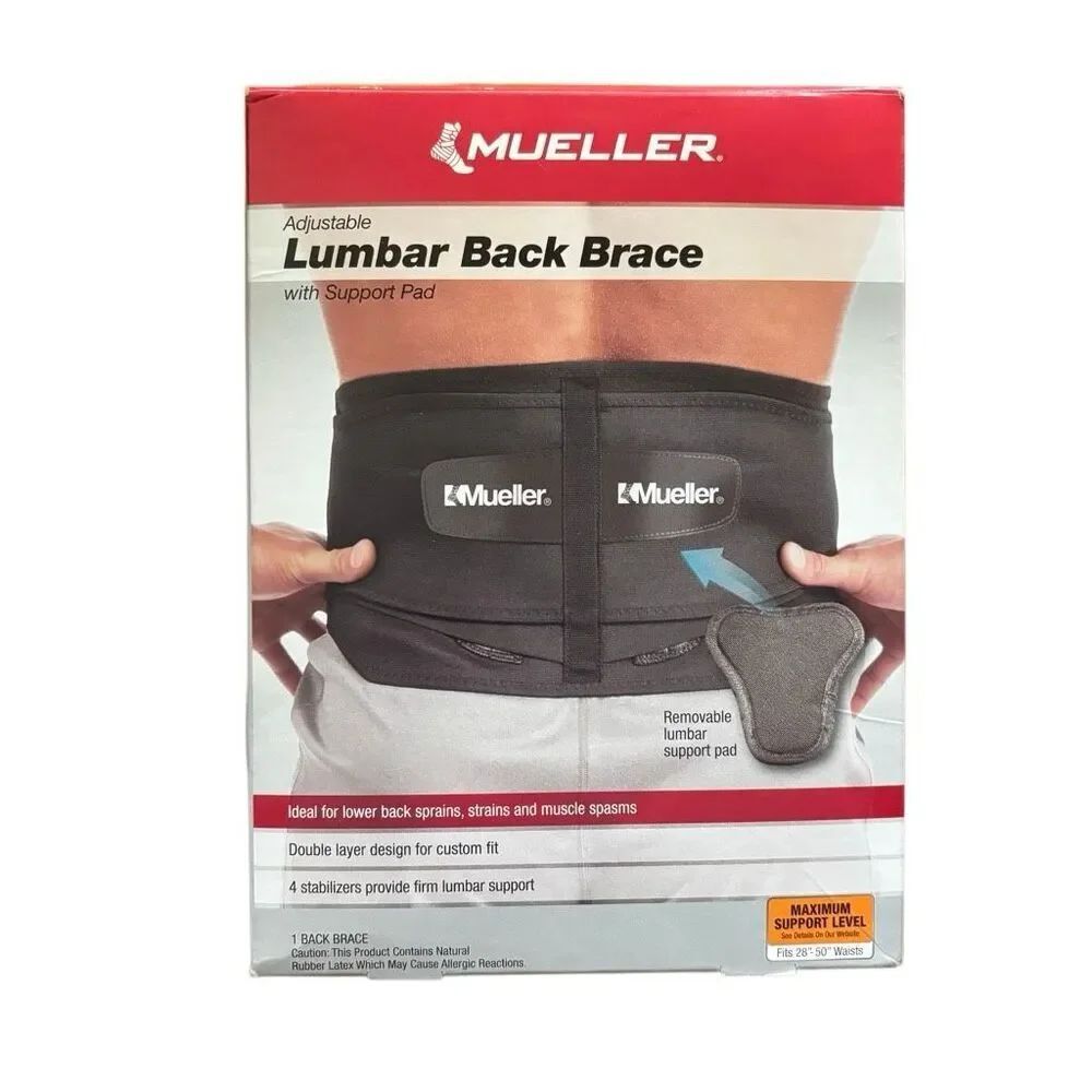 Mueller Adjustable Lumbar Back Brace *New-Open Box*